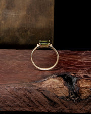 Debbie Dualis Ring - Green Tourmaline