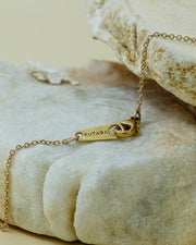 Rhombus Frame Necklace with Emerald