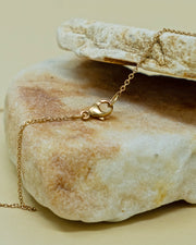 Rhombus Frame Necklace with Emerald