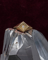 North Star Diamond Signet Ring