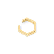 Hex Thick Gold Ear Cuff