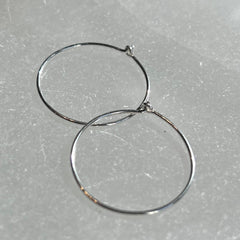 Small Round Wire Hoop Earrings