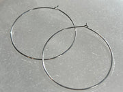 Large Round Wire Hoop Earrings