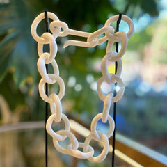 White Borosilicate Glass Chain