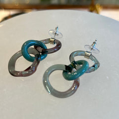 Chain Glass Earrings