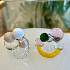 Multiple Bubble Borosilicate Glass Ring