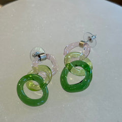 Chain Glass Earrings