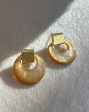 Golden Loop Pearl Pendants