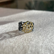 Black & Gold Ring with Diamond