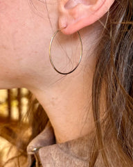 Small Round Wire Hoop Earrings