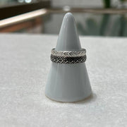 Snake Skin Ring in Oxidized Silver