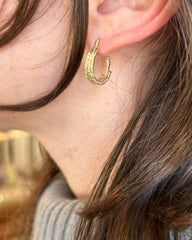 Ion Hook Gold Earrings