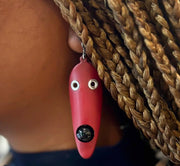 Elongated Bubble Mask Earrings