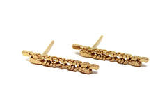 Ion Conductor Gold  Earrings - Short