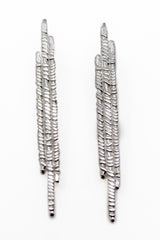 Ion Conductor Silver Earrings - Long