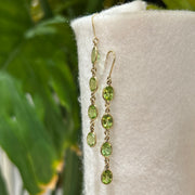 Peridot and Gold Drop Earrings