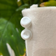 Small Borosilicate White Studs