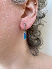 Small Snakebite Hoops with Boulder Opal Drops