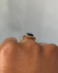 Onyx and Garnet Ring