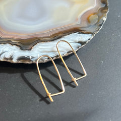 Wire Safety Pin Earring (Minimalist) - Gold Filled