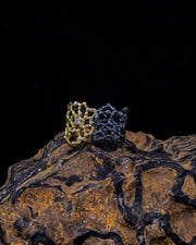 Black & Gold Ring with Diamond