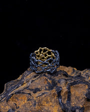 Black & Gold Ring with Diamond