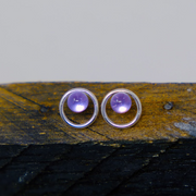 Mauve Orb Earrings by AUR Jewelry