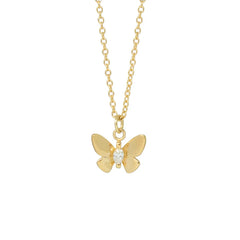 Butterfly Diamond Marquis Gold Necklace