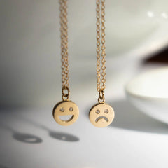 Diamond Happy Face Necklace