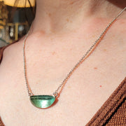 Ocean Mauve Lune Pendant Necklace