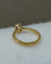 Solitaire Oval Cut Diamond Ring Yellow Gold