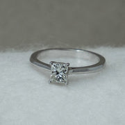 Solitaire Princess Cut Diamond Ring White Gold