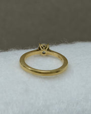 Solitaire Round Cut Diamond Ring Yellow Gold