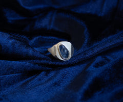 Tableau Ring Blue Sapphire in Silver