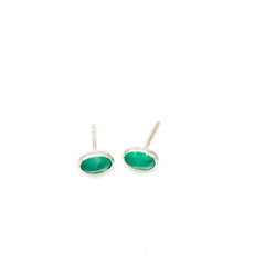Green Onyx Stud Earrings