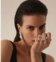 Clarisse Quartz Sterling & Diamond Ring