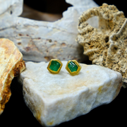 Emerald Crystal Stud Earrings