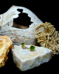 Emerald Crystal Stud Earrings