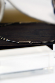 Elongated Paperclip Palladium White Gold Necklace