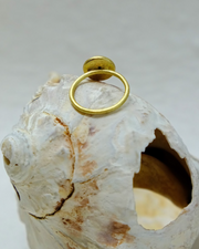 Aquamarine Oval Gold Ring