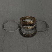 Snake Skin Ring in Oxidized Silver