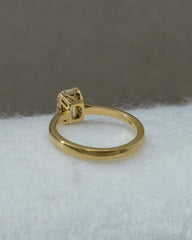 Solitaire Emerald Cut Diamond Ring Yellow Gold