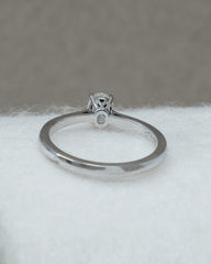 Solitaire Oval Cut Diamond Ring White Gold