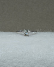 Solitaire Princess Cut Diamond Ring White Gold