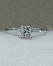 Solitaire Princess Cut Diamond Ring White Gold