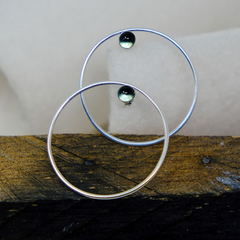 Large Viridian Hoops by AUR Jewelry