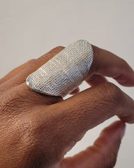 Woven Romance Shield Ring