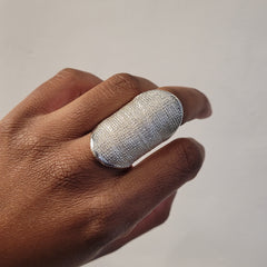 Woven Romance Shield Ring