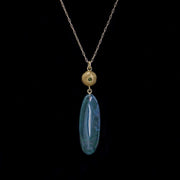 Wish Necklace with Moss Agate