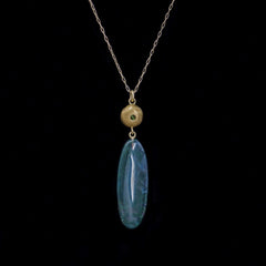 Wish Necklace with Moss Agate